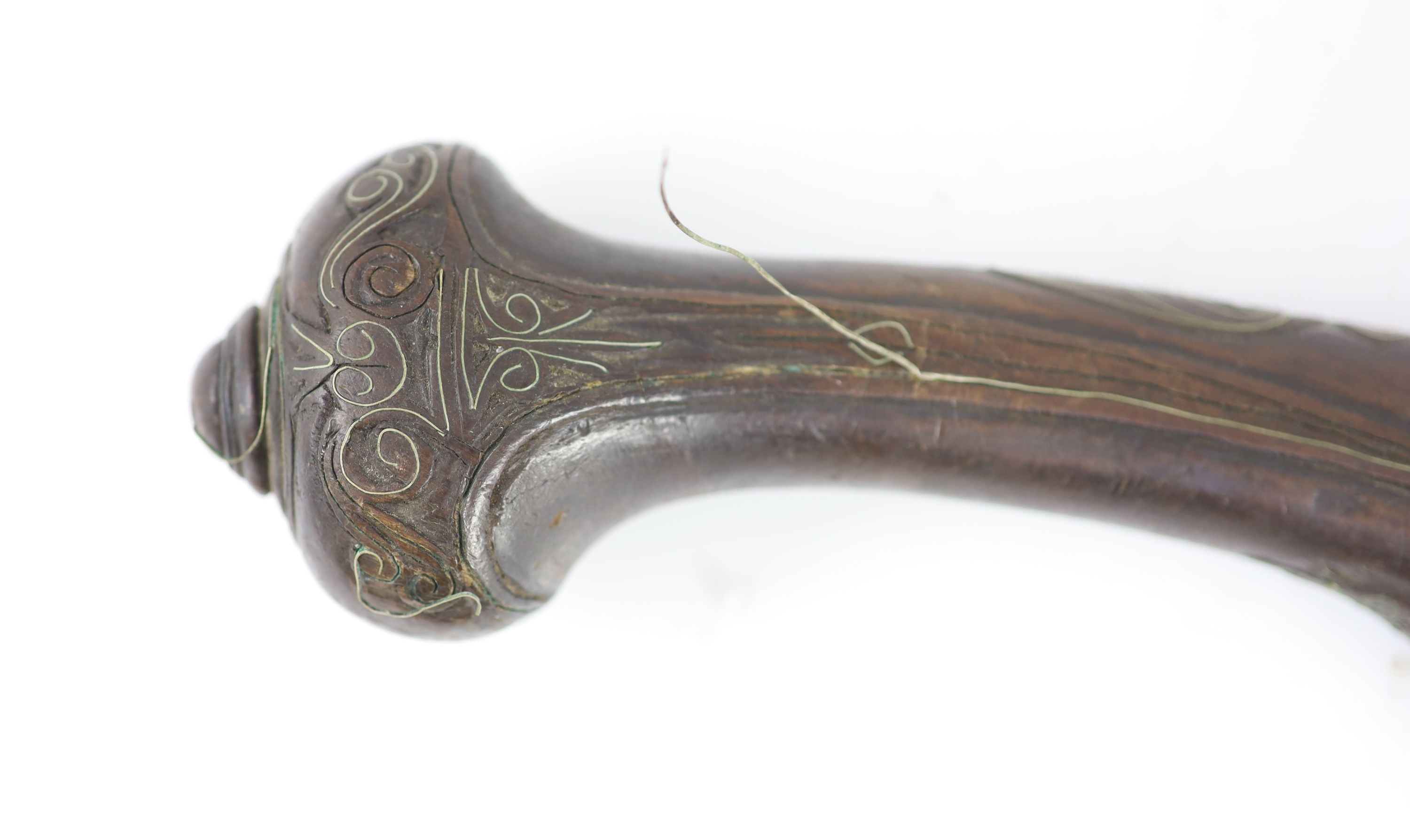 A Turkish market flintlock pistol, length 54cm